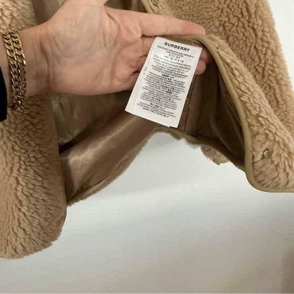 BURBERRY Teddy Shearling-Style Jacket | Luxury Faux Shearling Coat - Picture 4 of 9
